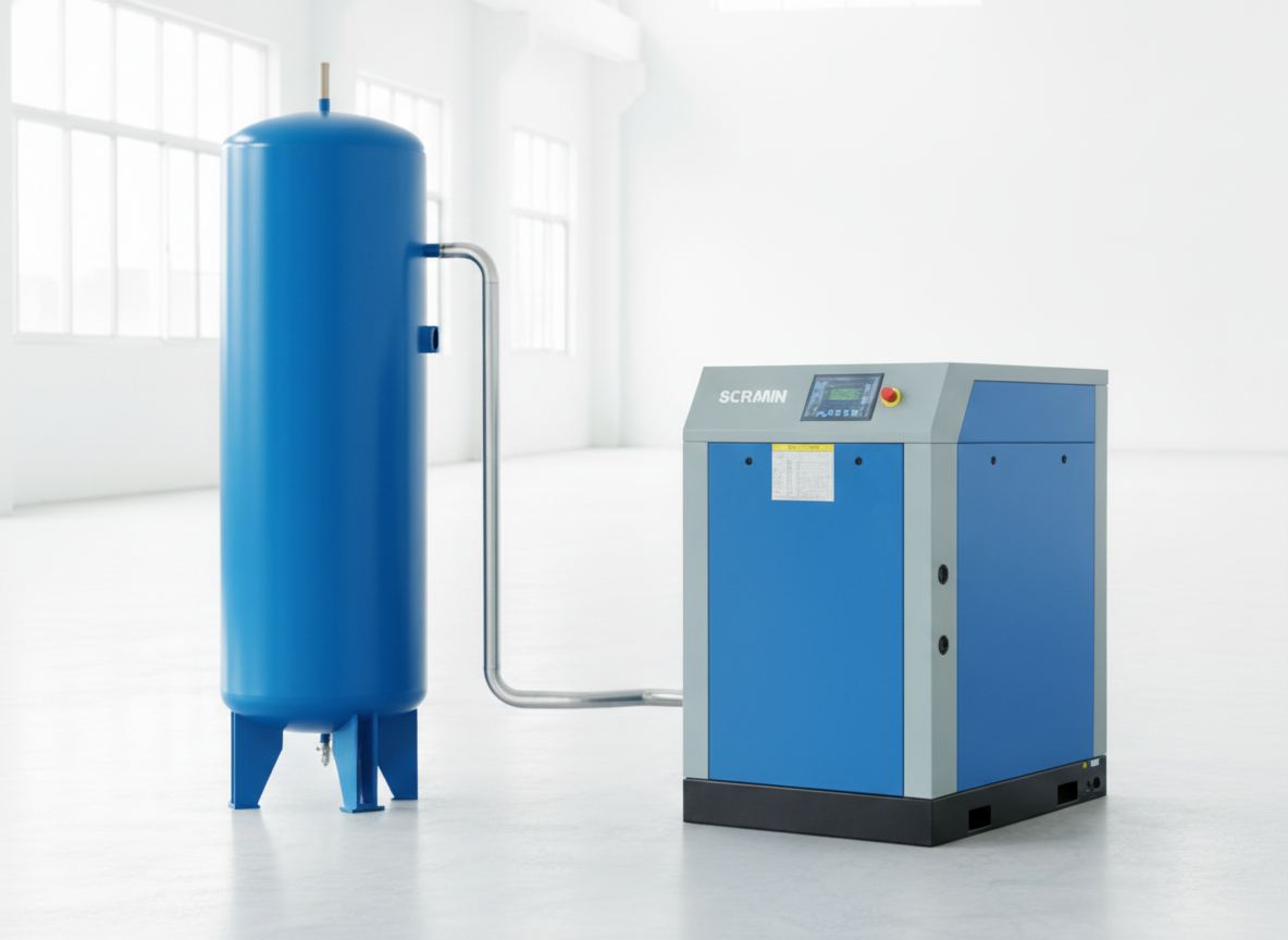 tanque de aire comprimido con compresor de aire